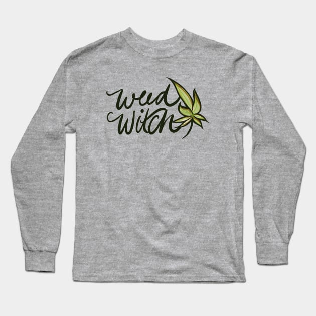 Weed Witch Long Sleeve T-Shirt by bubbsnugg